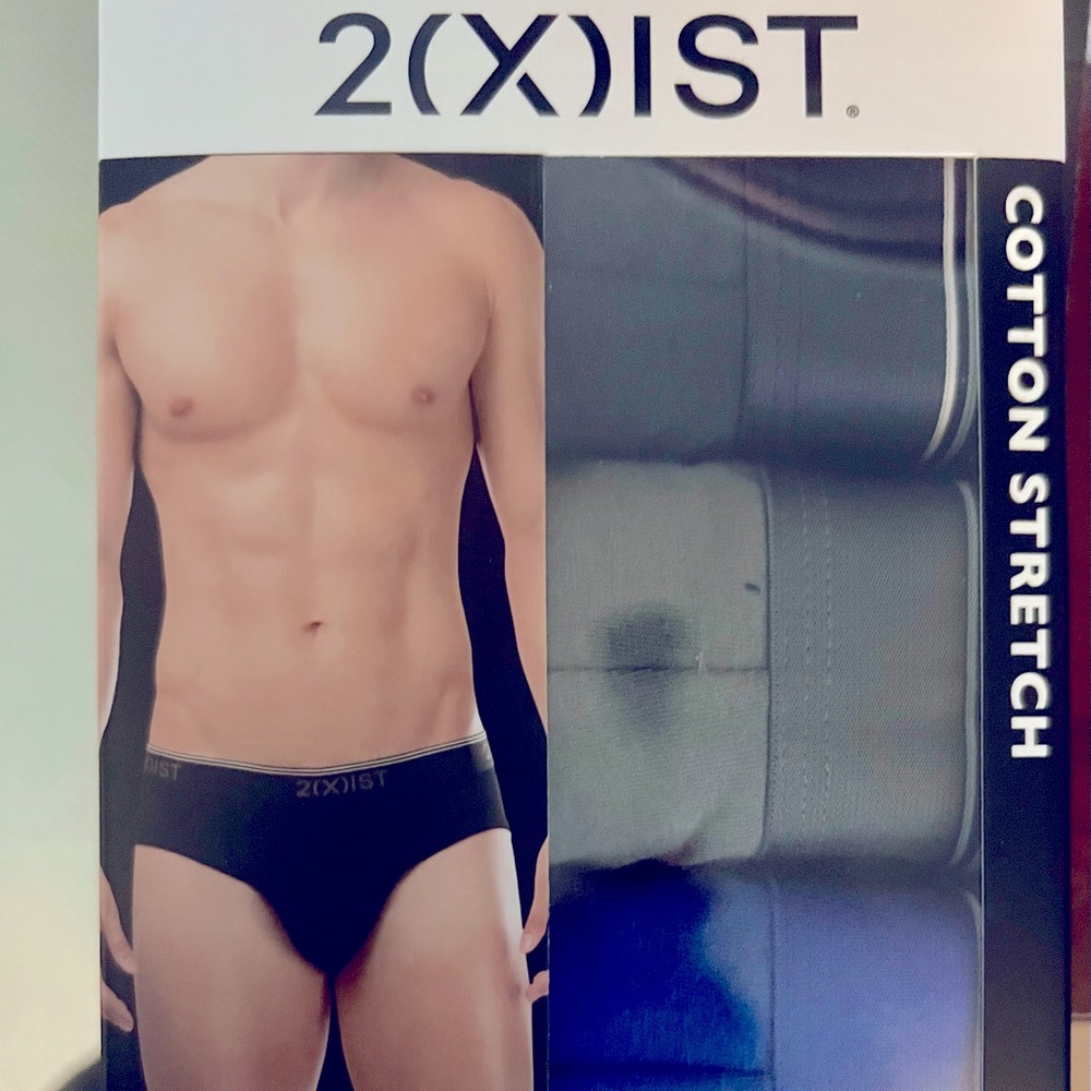 Set of 3 - 2xist black cotton stretch briefs.  Brand New!!